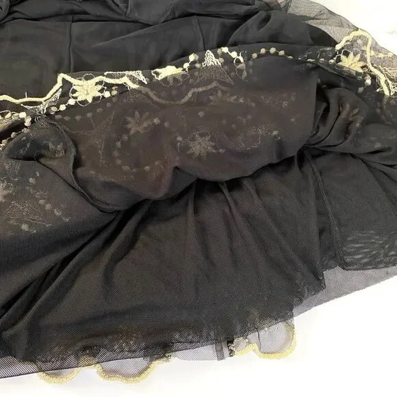 Style and Co Tulle Embroidered Layered Skirt Plus Sz 2X Multicolor Lined Flaws - Picture 6 of 14